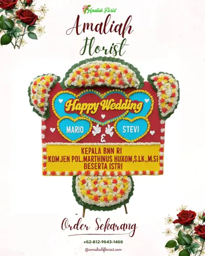Karangan Papan Bunga Pernikahan di Ulakan